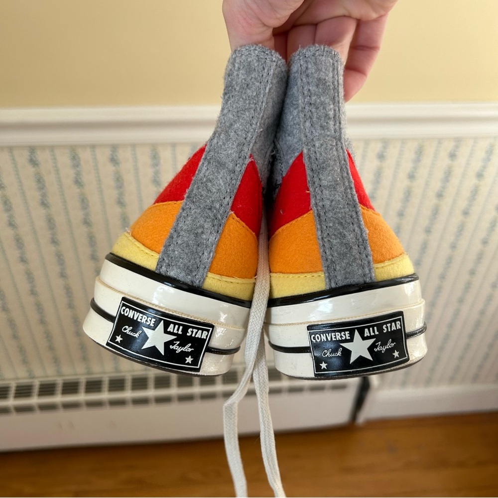 Rainbow Converse High-Top Sneakers - Picture 6 of 9